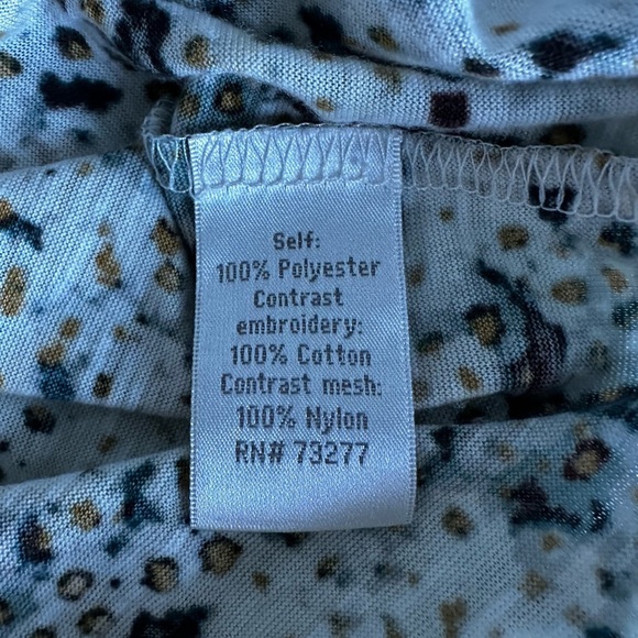 LC Lauren Conrad Top with Daisy White Lace Yoke. Mini Floral Print. Soft, Flowy. - Picture 8 of 16